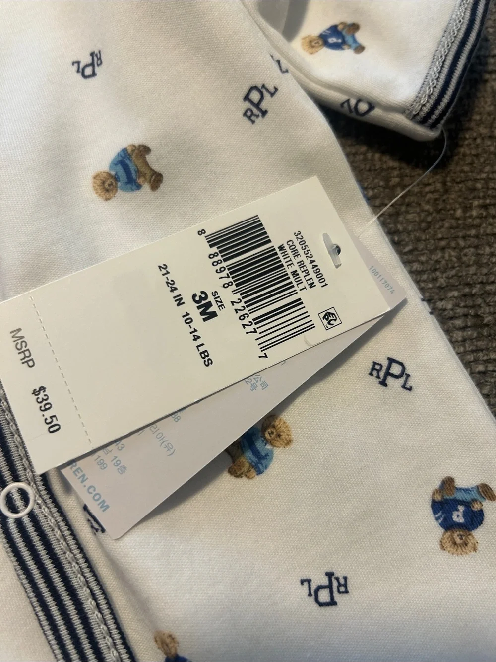Polo Ralph Lauren Baby Boys Bear Cotton Footed Coverall 50%OFF SEND OFFER